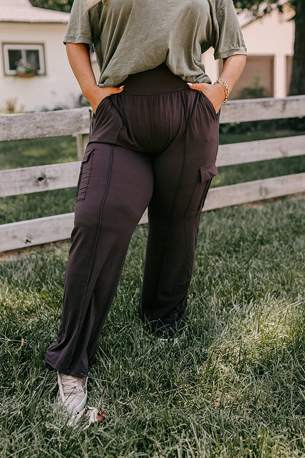 Go The Extra Mile High Waist Butter Soft Pants In Espresso Curves Image - 2