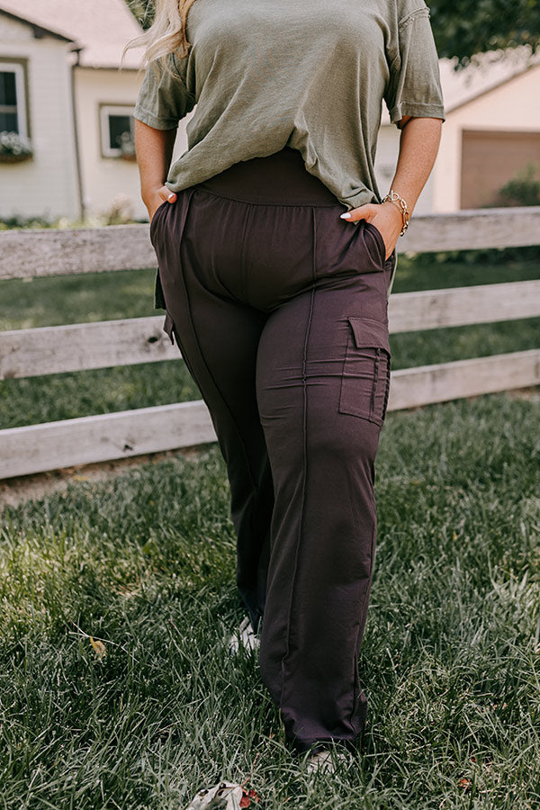 Go The Extra Mile High Waist Butter Soft Pants In Espresso Curves Image - 1
