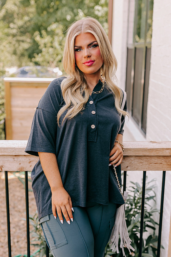Easily To Style Henley Top Curves Image - 1