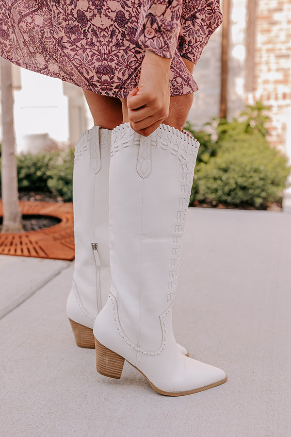 The Aubree Faux Leather Knee High Boot