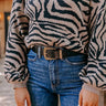 People Like Us Faux Leather Belt In Black Image - 1