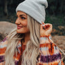 Snowy Afternoon Ultra Soft Beanie in Sky Blue Image - 1