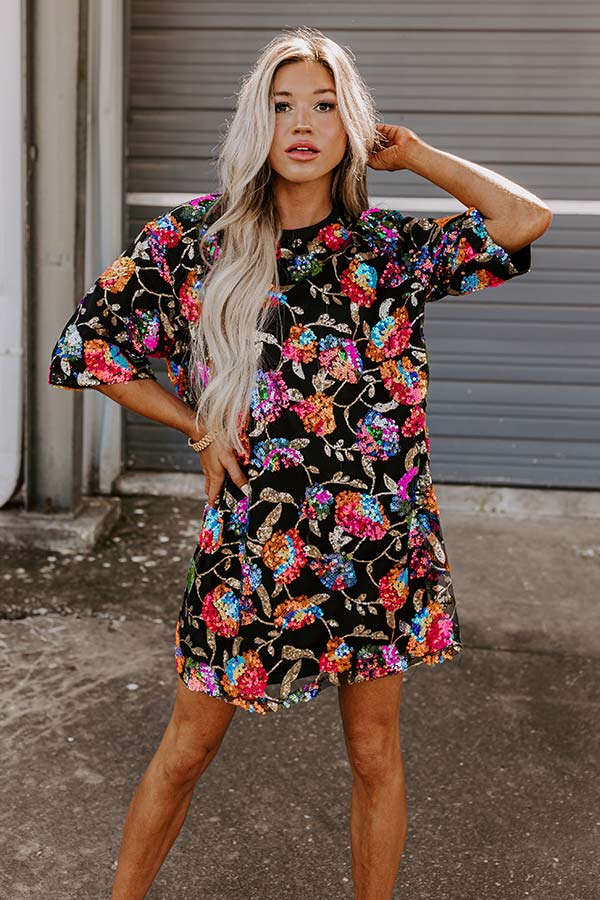 Bring The Drama Tunic Dress in Black Image - 1