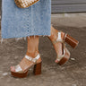 The Walton Platform Heel In Gold Image - 1