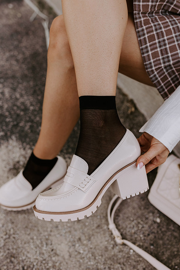 The Amara Patent Heel Loafer In Birch Image - 4