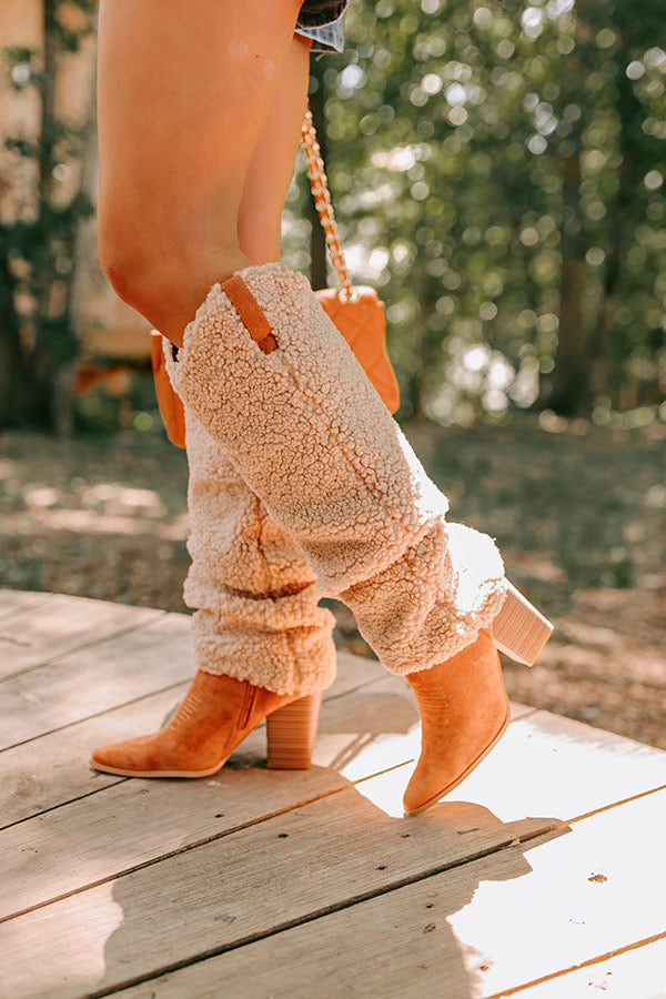 The Raelynn Sherpa Knee High Boot In Camel Image - 1