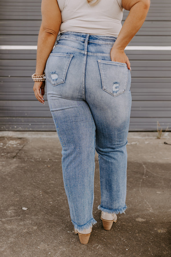 Risen Scarlett High Waist Jean In Medium Wash Curves Image - 2