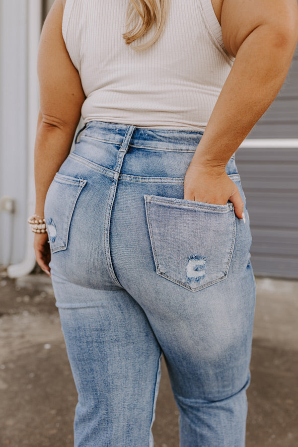 Risen Scarlett High Waist Jean In Medium Wash Curves Image - 5