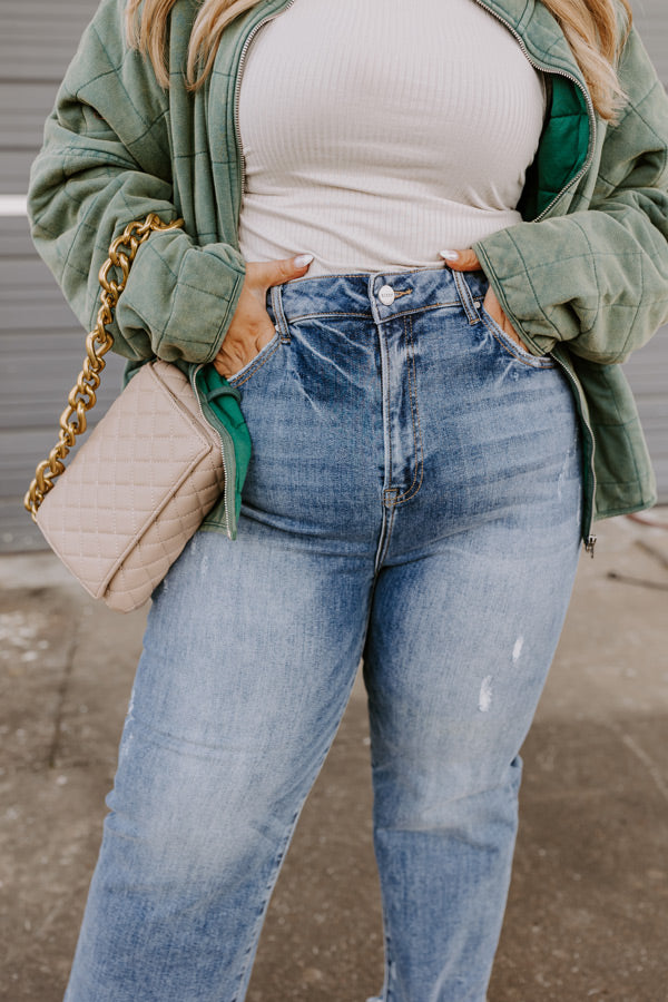 Risen Scarlett High Waist Jean In Dark Wash Curves Image - 2