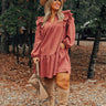 New To Town Shift Dress In Rustic Rose Curves Image - 1
