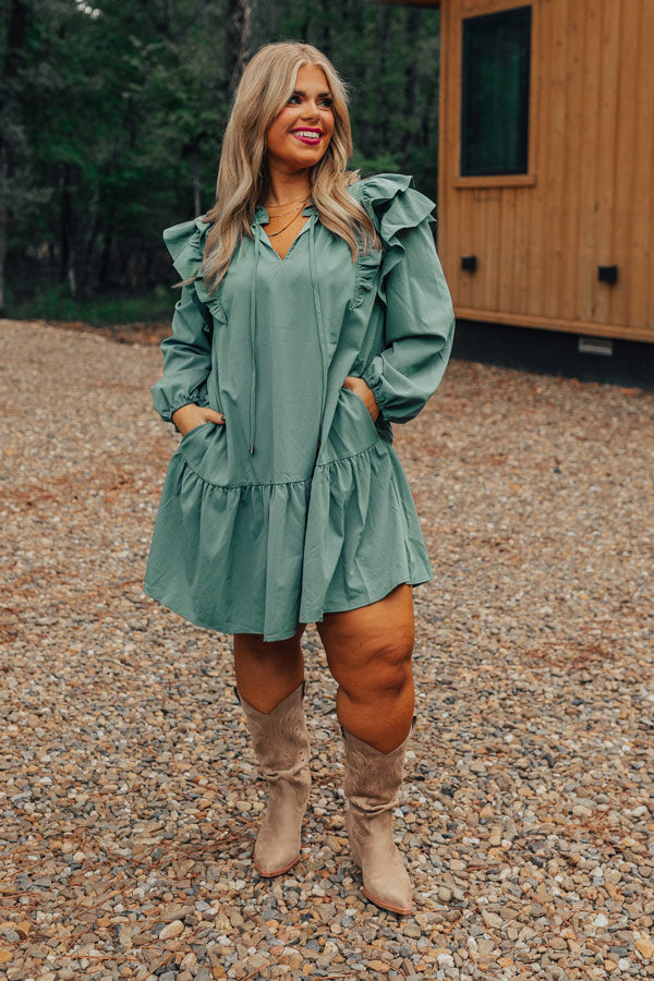 New To Town Shift Dress In Pear Curves Image - 5