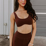 Sporty Spice Butter Soft Contour Bra In Chocolate Image - 1