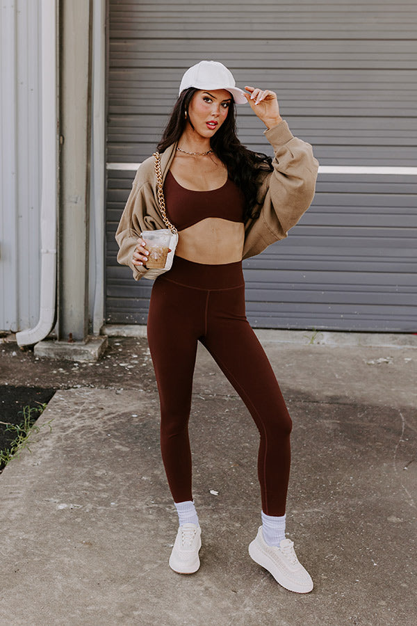 Sporty Spice Butter Soft Contour Bra In Chocolate Image - 2