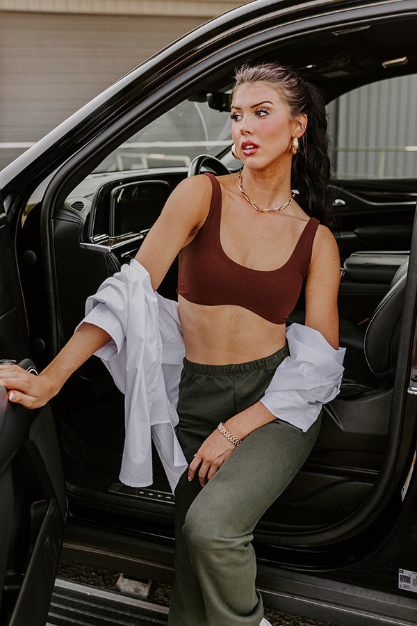 Sporty Spice Butter Soft Contour Bra In Chocolate Image - 3