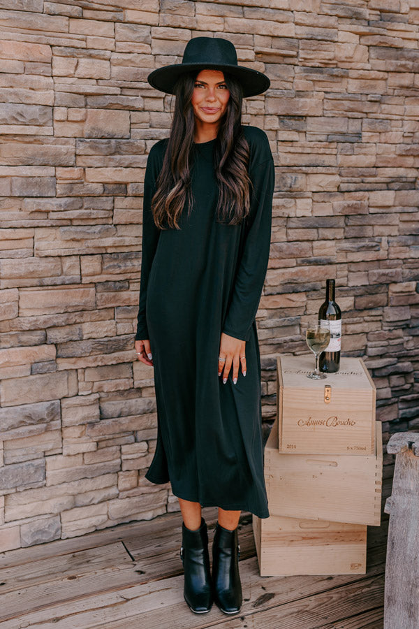 Breezy Times Shift Dress In Black Image - 1