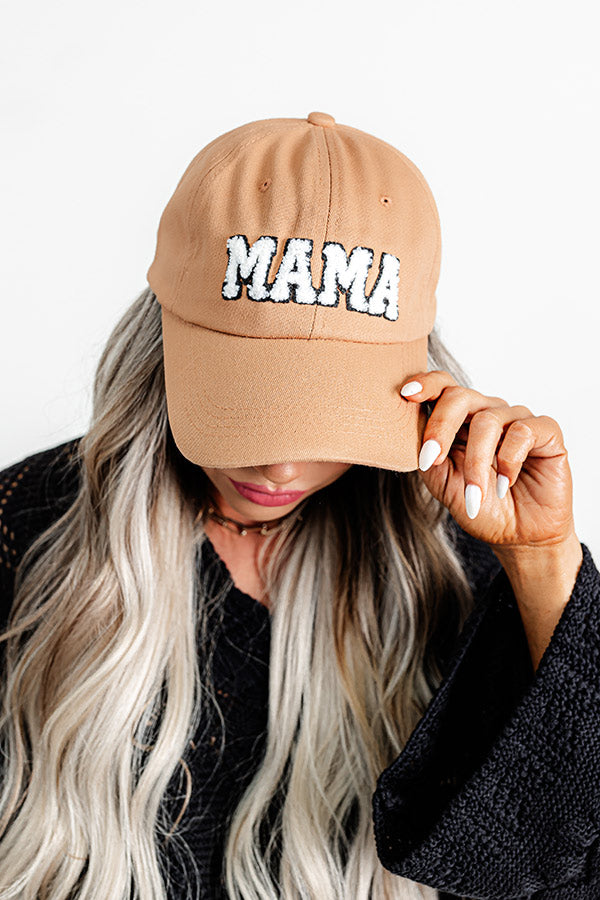 Mama Sherpa Letter Baseball Cap Image - 1