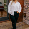 Roaming The City Button Up in Ivory Curves Image - 1