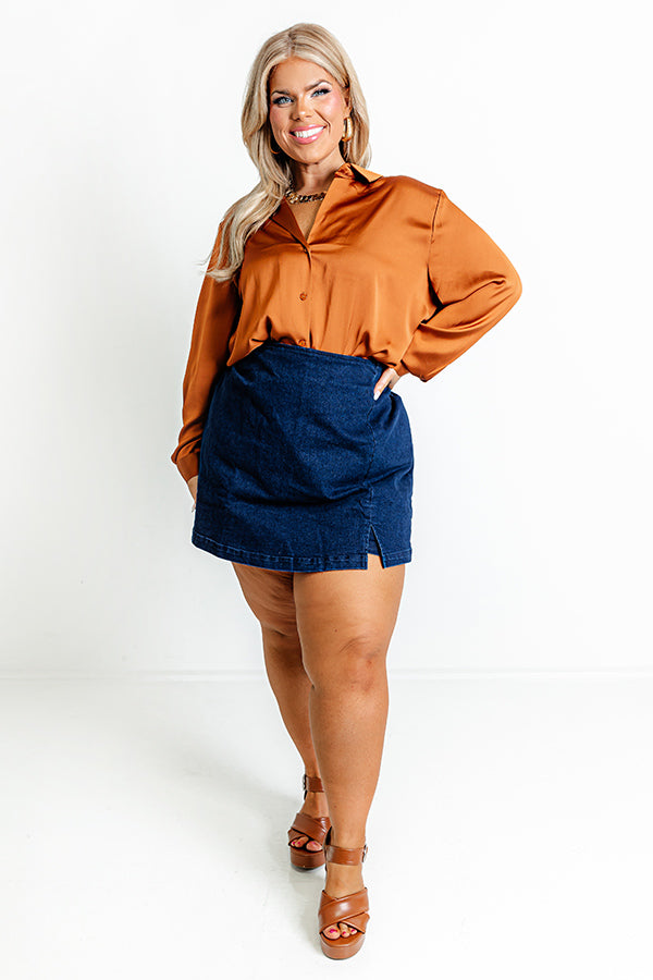 The Yani Denim Skort Curves Image - 1