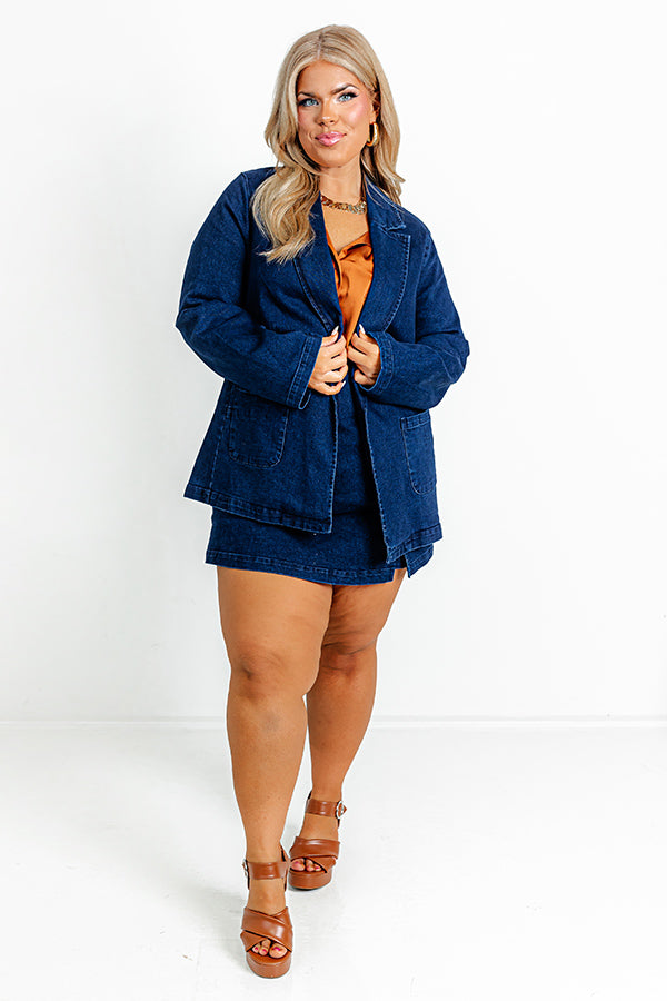 The Yani Denim Skort Curves Image - 5