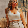 Flirty Nature Lace Racerback Bralette in Ivory Curves Image - 1