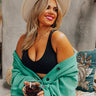Flirty Nature Lace Racerback Bralette in Black Curves Image - 1