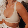 Flirty Nature Lace Racerback Bralette in Iced latte Image - 1