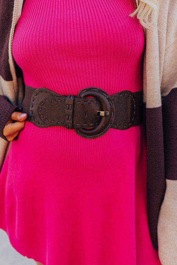 Simply Grand Belt In Chestnut Image - 2