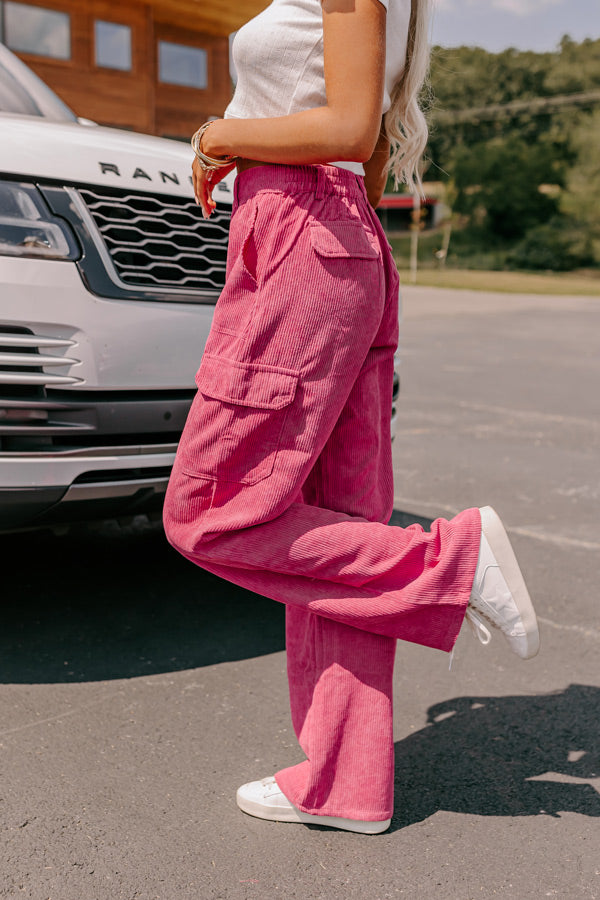 The Lexie High Waist Corduroy Cargo Pants Image - 5