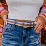 Mostly Amused Faux Leather Belt in Chestnut Image - 1