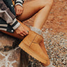 The Arabella Faux Suede Platform Boot In Brown Image - 1