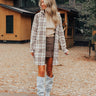 Touch Of Fall Plaid Tunic Dress In Cream Image - 1