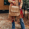 The Nabana Faux Leather Backpack In Light Tan Image - 1