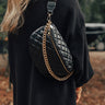 Fashionably Late Faux Leather Quilted Fanny Pack In Black Image - 1