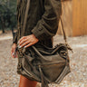 Simply Grand Faux Leather Tote In Army Green Image - 1