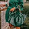 The Preston Faux Leather Tote In Hunter Green Image - 1