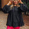 Ever So Posh Shift Top In Black Curves Image - 1