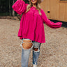 Ever So Posh Shift Top In Hot Pink Curves Image - 1