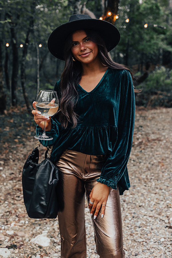 Composed Charm Velvet Shift Top Image - 1