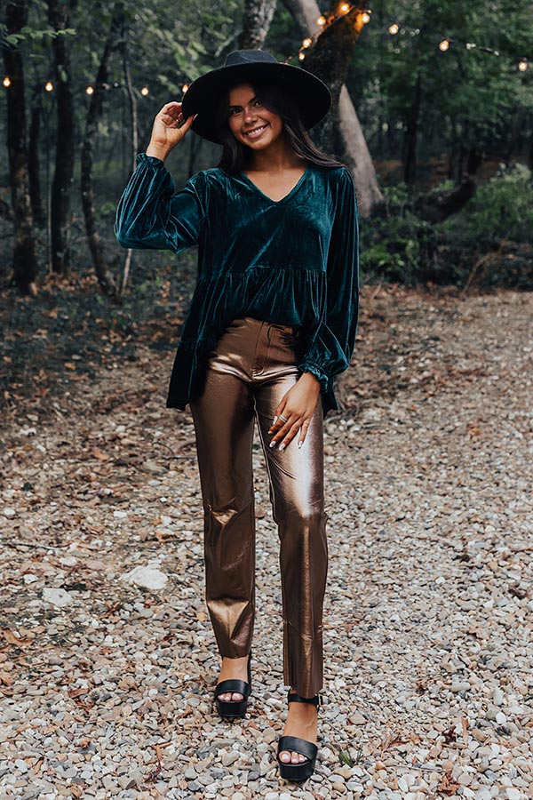 Composed Charm Velvet Shift Top Image - 2