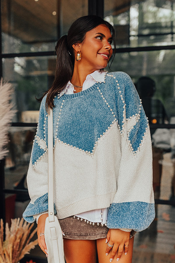 Tracking Promises Embellished Chenille Sweater Image - 1