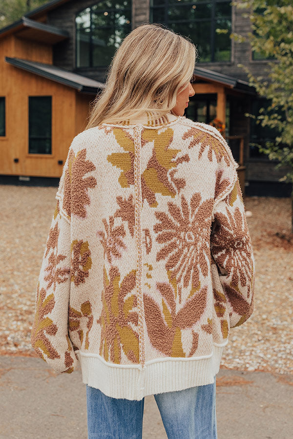 Lost In A Novel Knit Cardigan In Cream Image - 4