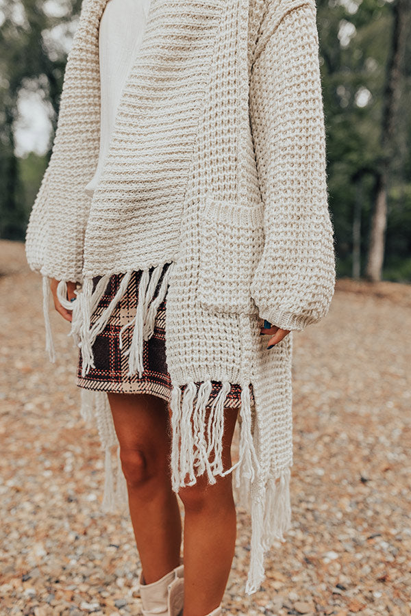 Vail Valley Knit Cardigan In Ivory Image - 3