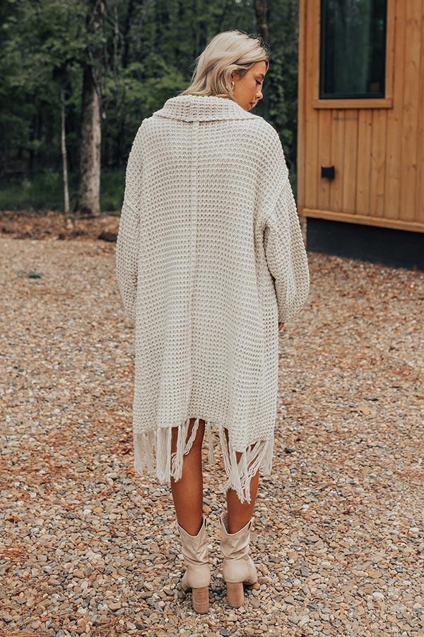 Vail Valley Knit Cardigan In Ivory Image - 4