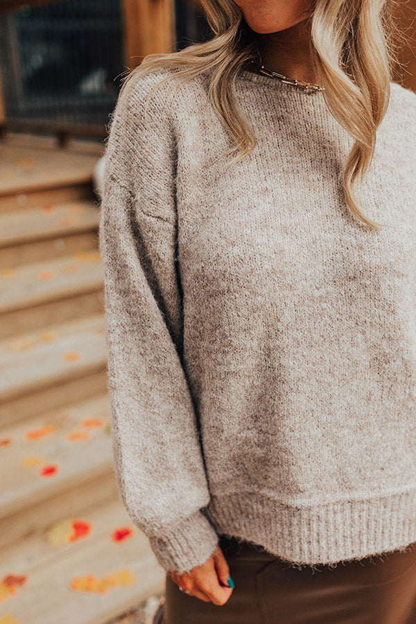 Afternoon Date Knit Sweater in Light Taupe Image - 2