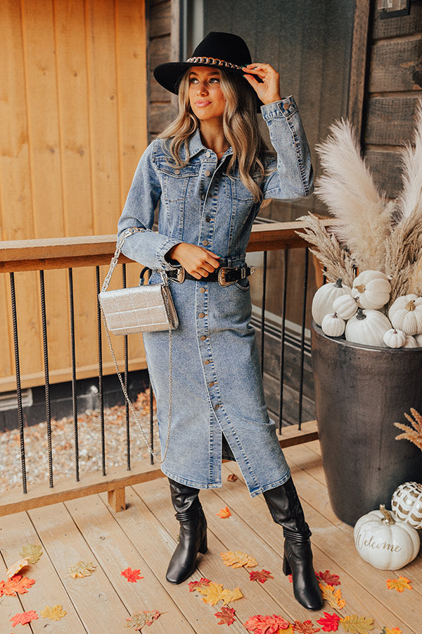 For The Record Denim Midi Image - 2