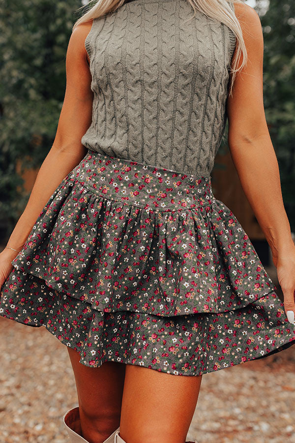 The Evelyn High Waist Floral Skirt Image - 5