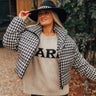 On The Way Houndstooth Puffer Jacket Image - 1