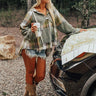 Cool Weather Inclined Plaid Hoodie In Olive Image - 1