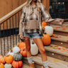 Cool Weather Inclined Plaid Hoodie In Mocha Image - 1