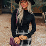 VIP Situation Ruched Top in Black Image - 1